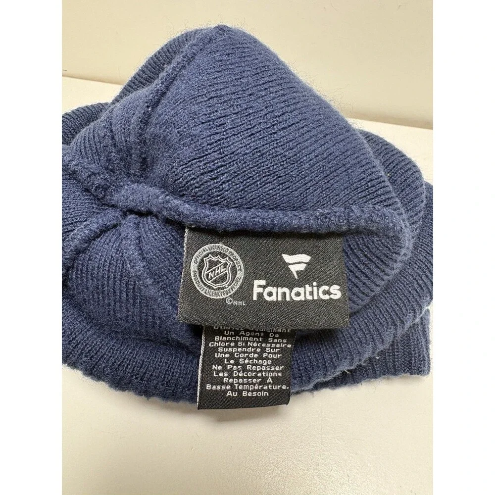 Seattle Kraken Cuffed Knit Winter Beanie Hat Cap Pom Navy Blue NHL Hockey